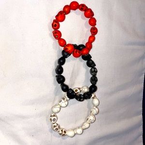 Great quality skull bracelet set